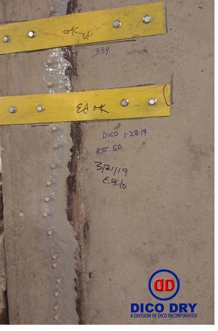 Seismic wall plate reinforcement close-up